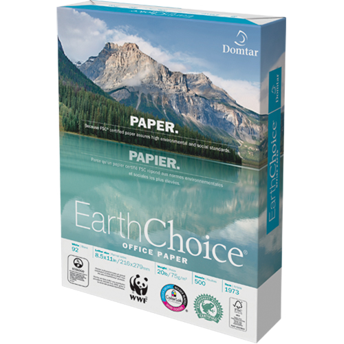 Papier pour le bureau EarthChoice, FSC, 8-1/2" x 11", 20 lb, Blanc Equipex