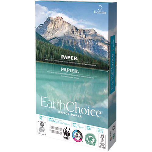 EarthChoice&reg; Office Paper, FSC, 8-1/2" x 14", 20 lbs., White Equipex