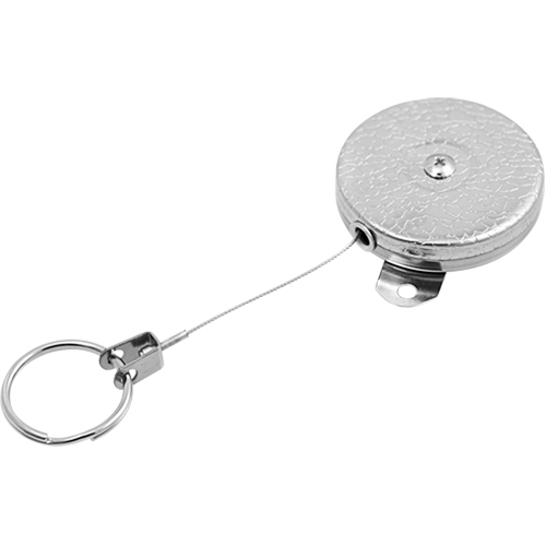 Porte-cl&eacute;s autor&eacute;tractables #487-HD, Chrome, C&acirc;ble 48", Fixation Support pour montage Equipex