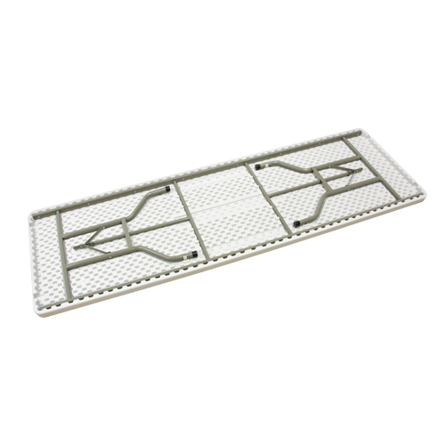 Folding Table, Rectangular, 96" L x 30" W, Polyethylene, White Equipex