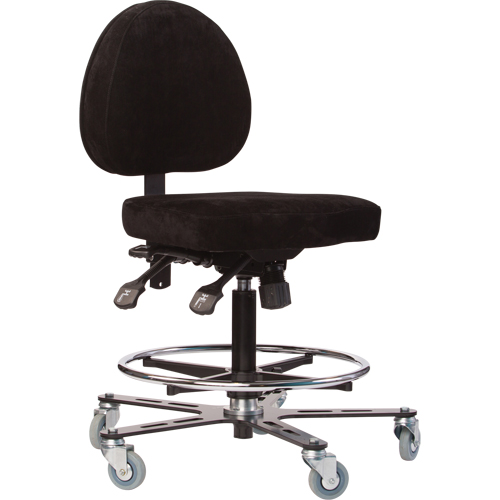 Si&egrave;ges ergonomiques pour le soudage TF180, Su&egrave;de, Noir, Capacit&eacute; 300 lb Equipex