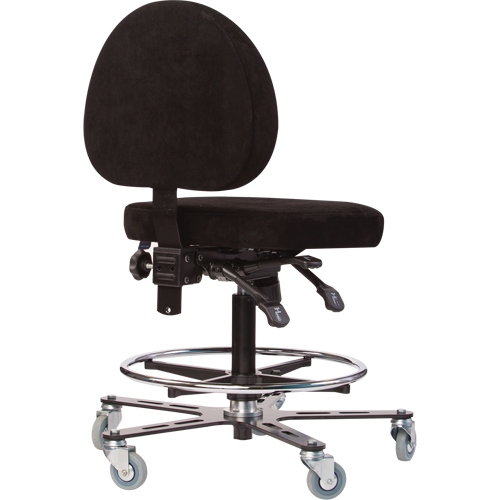 Si&egrave;ges ergonomiques pour le soudage TF180, Su&egrave;de, Noir, Capacit&eacute; 300 lb Equipex