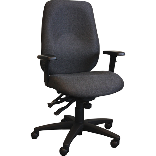 Chaises ergonomiques Cierra , Tissu, Noir, Capacit&eacute; 275 lb Equipex