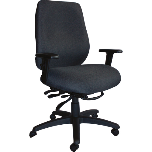 Chaises ergonomiques robustes Cierra , Tissu, Noir, Capacit&eacute; 400 lb Equipex