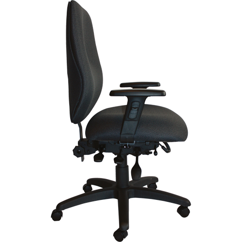 Chaises ergonomiques robustes Cierra , Tissu, Noir, Capacit&eacute; 400 lb Equipex