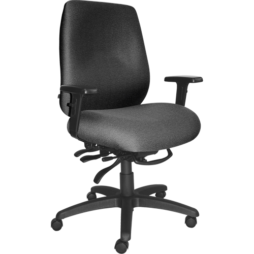 Chaises ergonomiques robustes Cierra , Tissu, Gris, Capacit&eacute; 400 lb Equipex