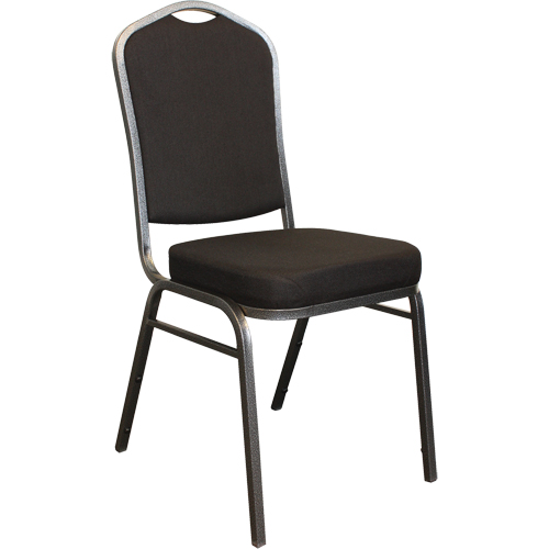 Stacking Chairs, Fabric, 37" High, 275 lbs. Capacity, Black Equipex