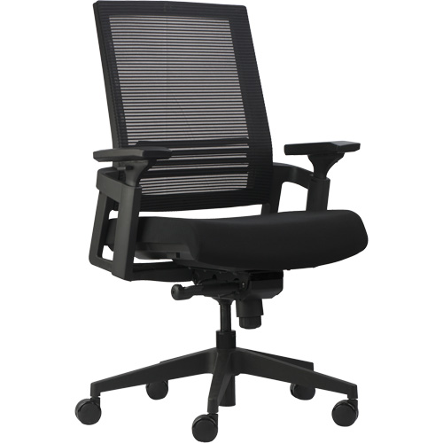 Chaises de bureau A-37 Activ, Mailles, Noir, Capacit&eacute; 275 lb Equipex