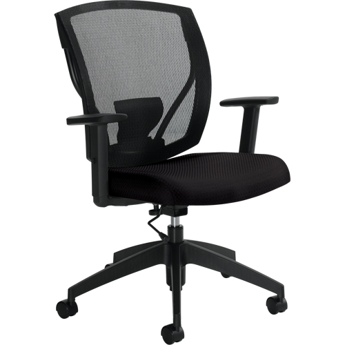 Task Chairs, Fabric, Black, 300 lbs. Capacity Equipex