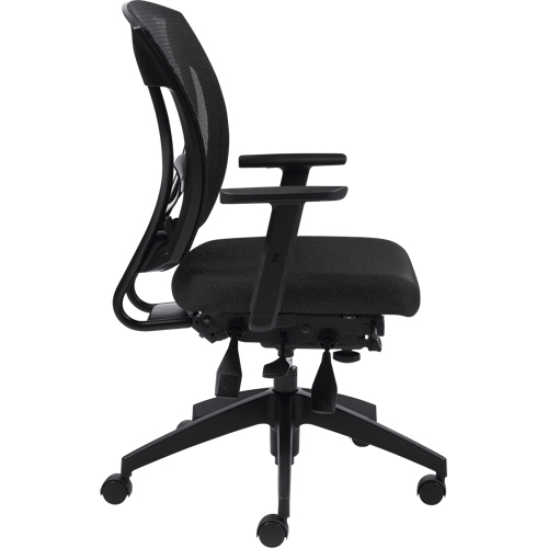 Multi-Tilter Arm Chairs, Fabric, Charcoal, 300 lbs. Capacity Equipex