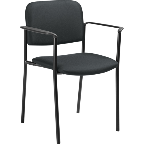 Chaises empilables, Tissu, Hauteur 32", Capacit&eacute; 300 lb, Charbon Equipex