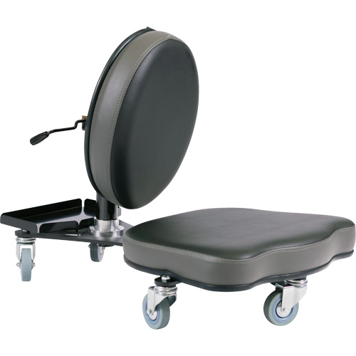 Chaise ergonomique Flex, Vinyle, Noir/gris Equipex