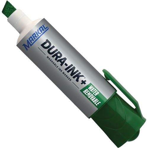 Marqueur &agrave; encre Dura-Ink WashAway, Vert, Pointe Ciseau Equipex