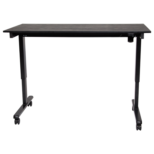 Adjustable Stand-Up Desk, Stand-Alone Desk, 45-1/4" H x 29-1/2" D, Black Equipex