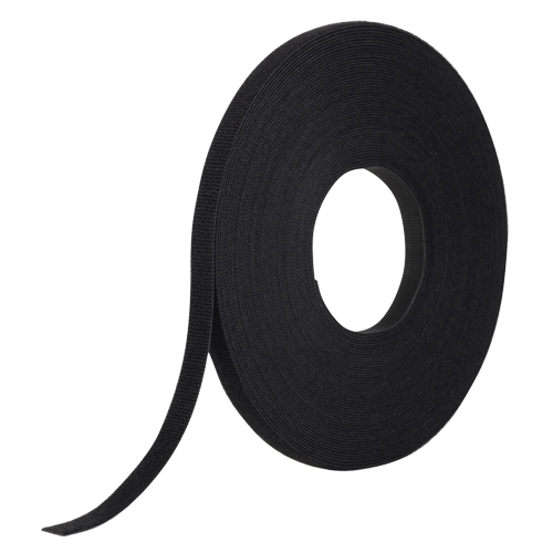 One-Wrap&reg; Fastener Tape, Hook & Loop, 25 yds x 1/2", Self-Grip, Black Equipex