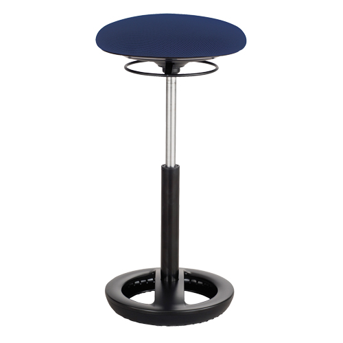 Twixt Ergonomic Chair, Stationary, Adjustable, 22" - 31-3/4", Polyester Mesh Seat, Blue Equipex