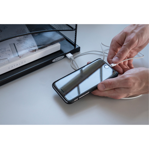 Organisateur de bureau avec alimentation USB Onyx Equipex