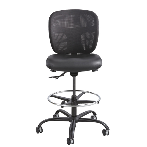 Tabouret robuste Vue, Vinyle, Noir, Capacit&eacute; 350 lb Equipex