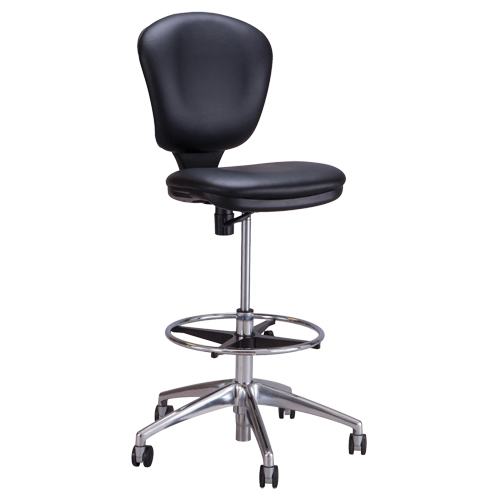 Chaise &agrave; hauteur ajustable Metro, Vinyle, Noir, Capacit&eacute; 250 lb Equipex