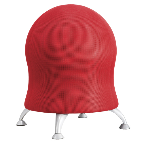 Chaise sph&eacute;rique Zenergy, Tissu, Rouge, Capacit&eacute; 250 lb Equipex