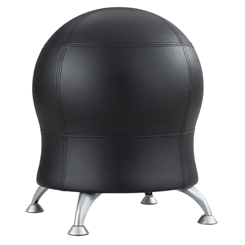 Chaise sph&eacute;rique Zenergy, Vinyle, Noir, Capacit&eacute; 250 lb Equipex