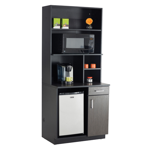 Modular Cabinet, Melamine, 39" H x 36" W x 25" D, Asian Night/Black Equipex