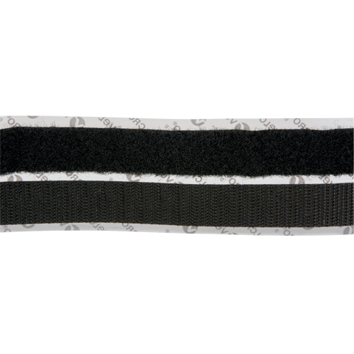 Attache, Boucle et crochet, 15' x 3/4", Adh&eacute;sif, Noir Equipex