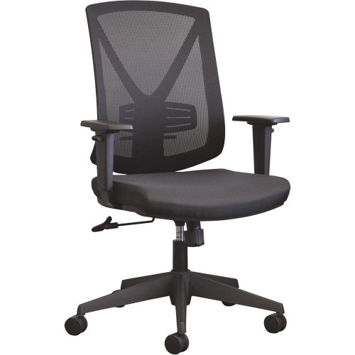 Chaise de bureau Activ A-47 Synchro, Tissu, Noir, Capacit&eacute; 275 lb Equipex