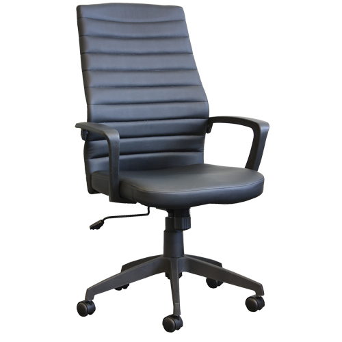 Activ A-128 Office Chair, Polyurethane, Black, 275 lbs. Capacity Equipex