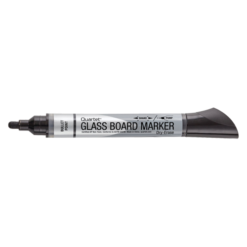 Premium Glass Dry-Erase Markers, Black, Bullet Tip Equipex