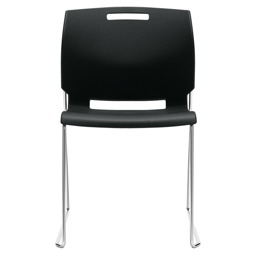 Chair, Plastic, 32-1/2" High, 300 lbs. Capacity, Black Equipex