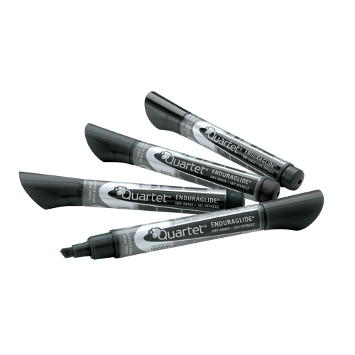 EnduraGlide&reg; Dry-Erase Markers, Black, Chisel Tip Equipex