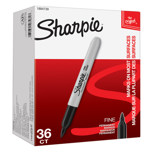 Permanent Marker, Black, Fine Tip Equipex
