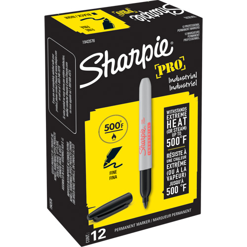 Pro Permanent Marker, Black, Fine Tip Equipex