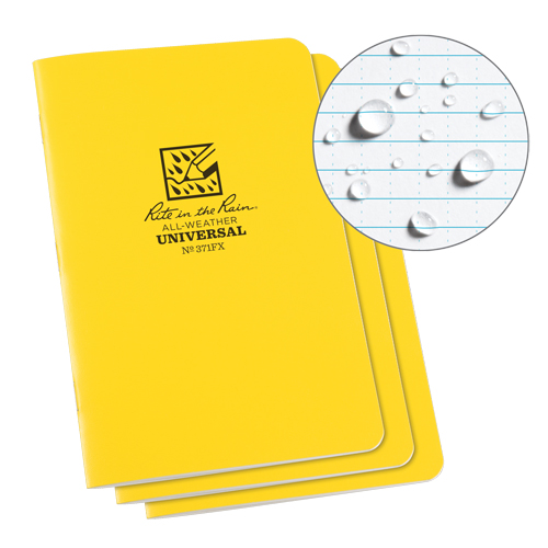 Carnet tout temps, Couverture souple, Jaune, 48 Pages, 4-5/8" , 7"  Equipex