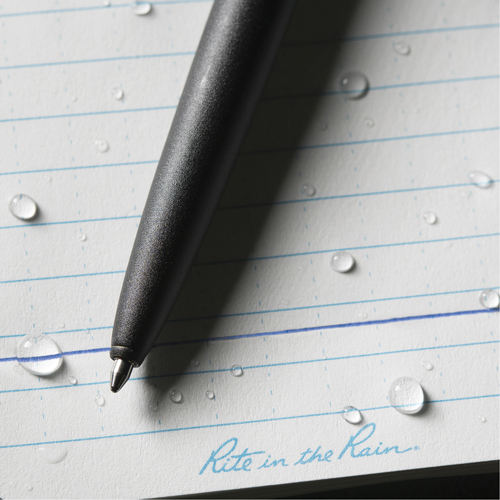 Stylo en m&eacute;tal &agrave; l'&eacute;preuve des intemp&eacute;ries, Bleu, 0,8 mm, R&eacute;tractable Equipex