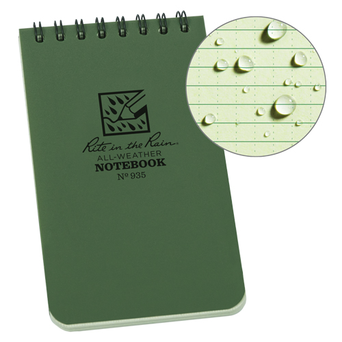 Pocket Top-Spiral Notebook, Soft Cover, Green, 100 Pages, 3" W x 5" L Equipex
