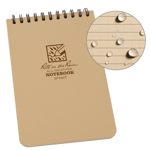 Carnet de notes de poche &agrave; spirale, Couverture souple, Havane, 100 Pages, 4" , 6"  Equipex