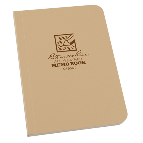 Memo Book, Soft Cover, Tan, 112 Pages, 3-1/2" W x 5" L Equipex