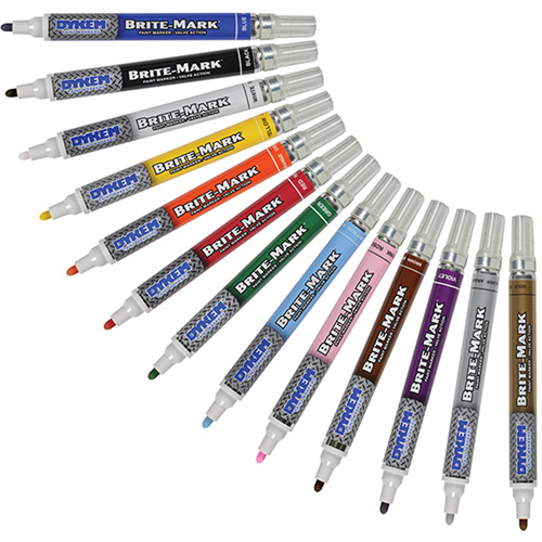 Brite-Mark&reg; Medium Paint Marker, Liquid, White Equipex