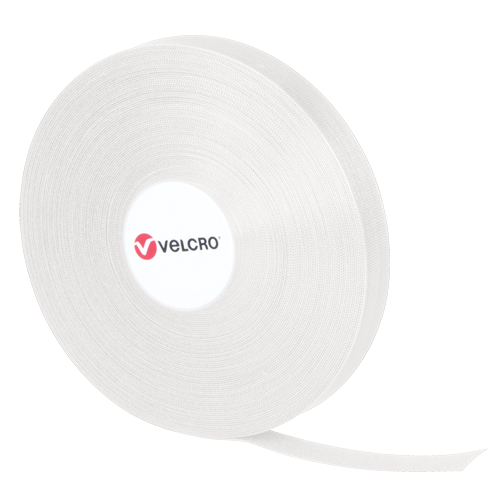 Attaches QWIK, Boucle et crochet, 25 vg x 3/4", Auto-aggripant, Blanc Equipex