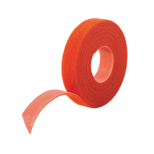 Ruban pour gestion des c&acirc;bles One-Wrap, Boucle et crochet, 25 vg x 5/8", Auto-aggripant, Orange Equipex
