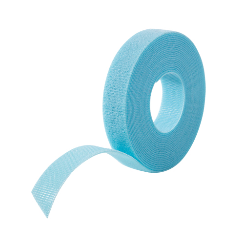 One-Wrap&reg; Cable Management Tape, Hook & Loop, 25 yds x 3/4", Self-Grip, Aqua Equipex