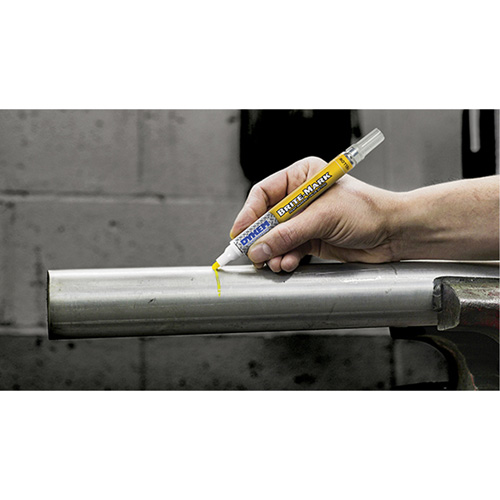 Brite-Mark&reg; Medium Tip Paint Marker, Liquid, Yellow Equipex