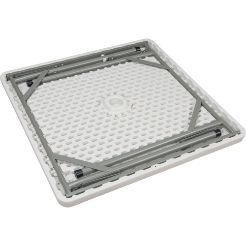 Table pliante, Carr&eacute;e, 34" l x 34" la, Poly&eacute;thyl&egrave;ne, Blanc Equipex
