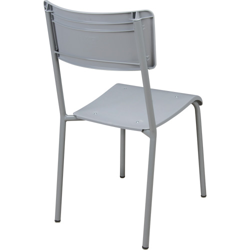 Chaises empilables Ventura, Polypropyl&egrave;ne, Hauteur 36", Capacit&eacute; 300 lb, Gris Equipex
