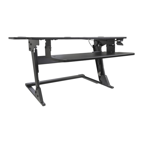 Goya Sit-Stand Workstation, Desktop Unit, 20" H x 42" W x 16" D, Black Equipex