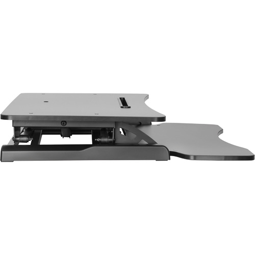 Poste de travail assis-debout Goya, Mod&egrave;le de bureau, 22" h x 31-1/2" la x 24" p, Noir Equipex