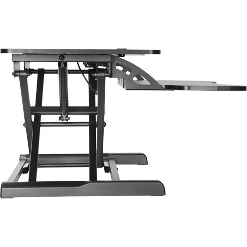 Poste de travail assis-debout Goya, Mod&egrave;le de bureau, 22" h x 31-1/2" la x 24" p, Noir Equipex