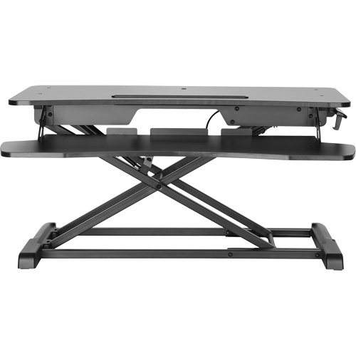Poste de travail assis-debout Goya, Mod&egrave;le de bureau, 22" h x 31-1/2" la x 24" p, Noir Equipex
